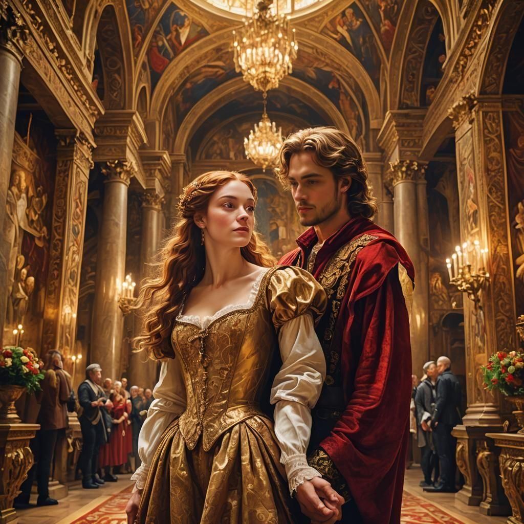 Romeo and Juliet at the Ball as Matte Painting