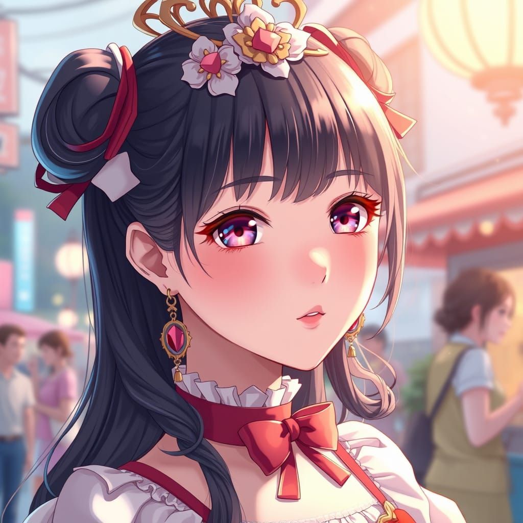 Hyper Realistic Japanese Princess in Kawaii Shinjuku Style