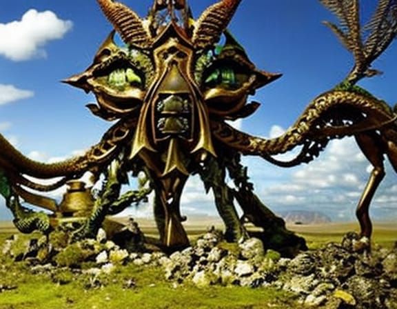 Cryptid Taxidermy Monster in Post-Apocalyptic Wonderland