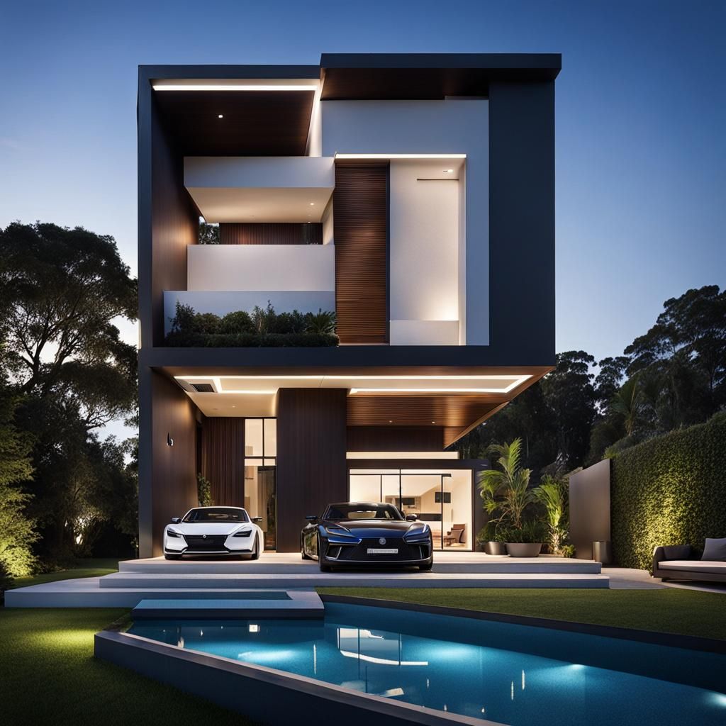 Futuristic Villa Exterior Design: Modern Architecture