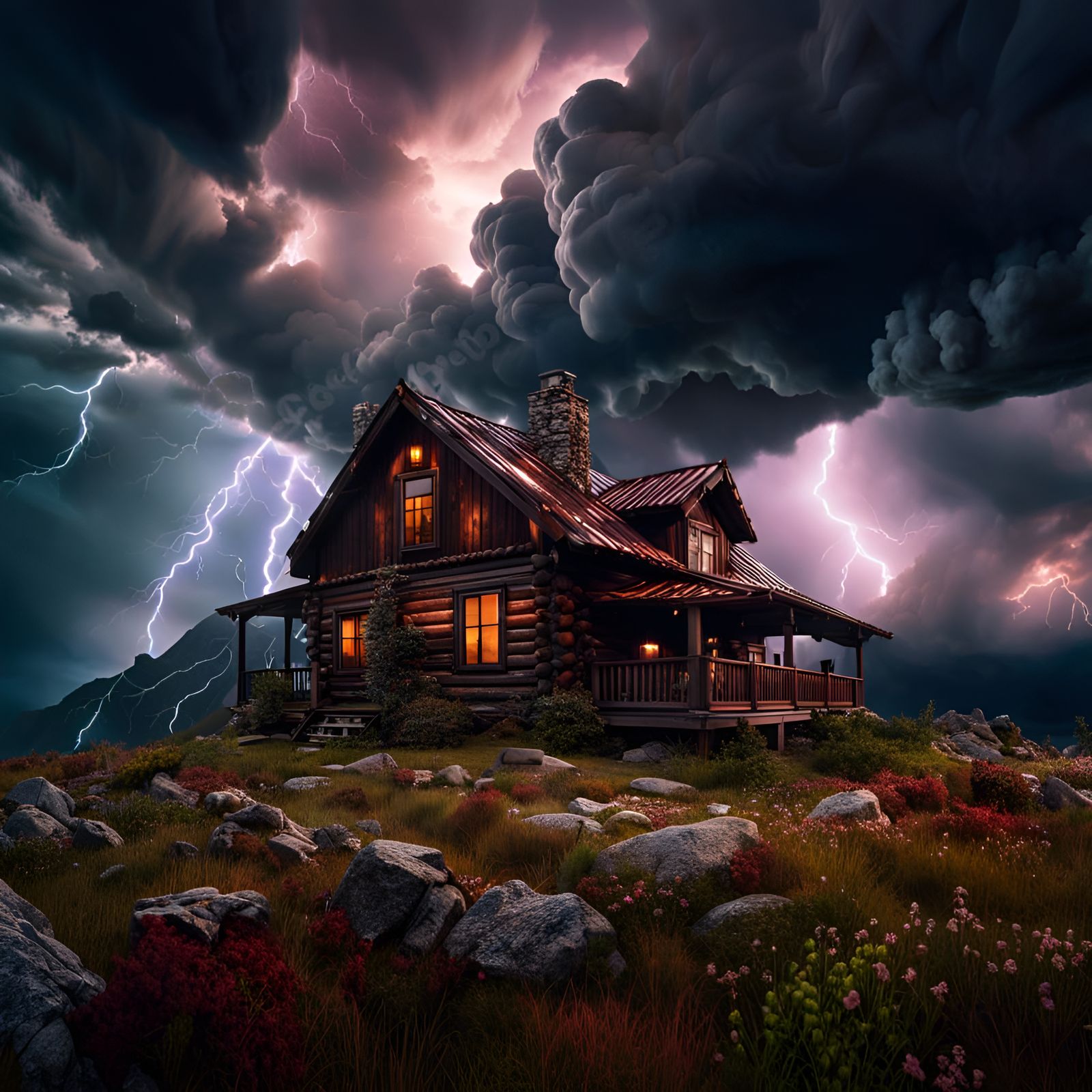 Cabin Struck by Lightning During Outrageous Mountain Storm