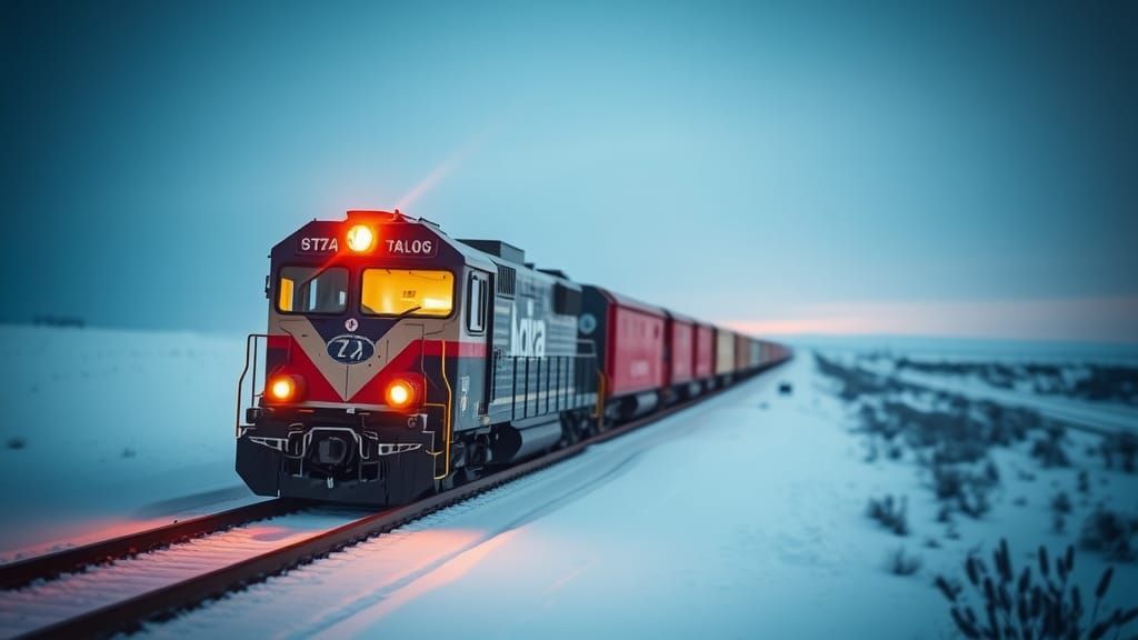 Siberian Train Journey: Hyperrealistic Digital Photography