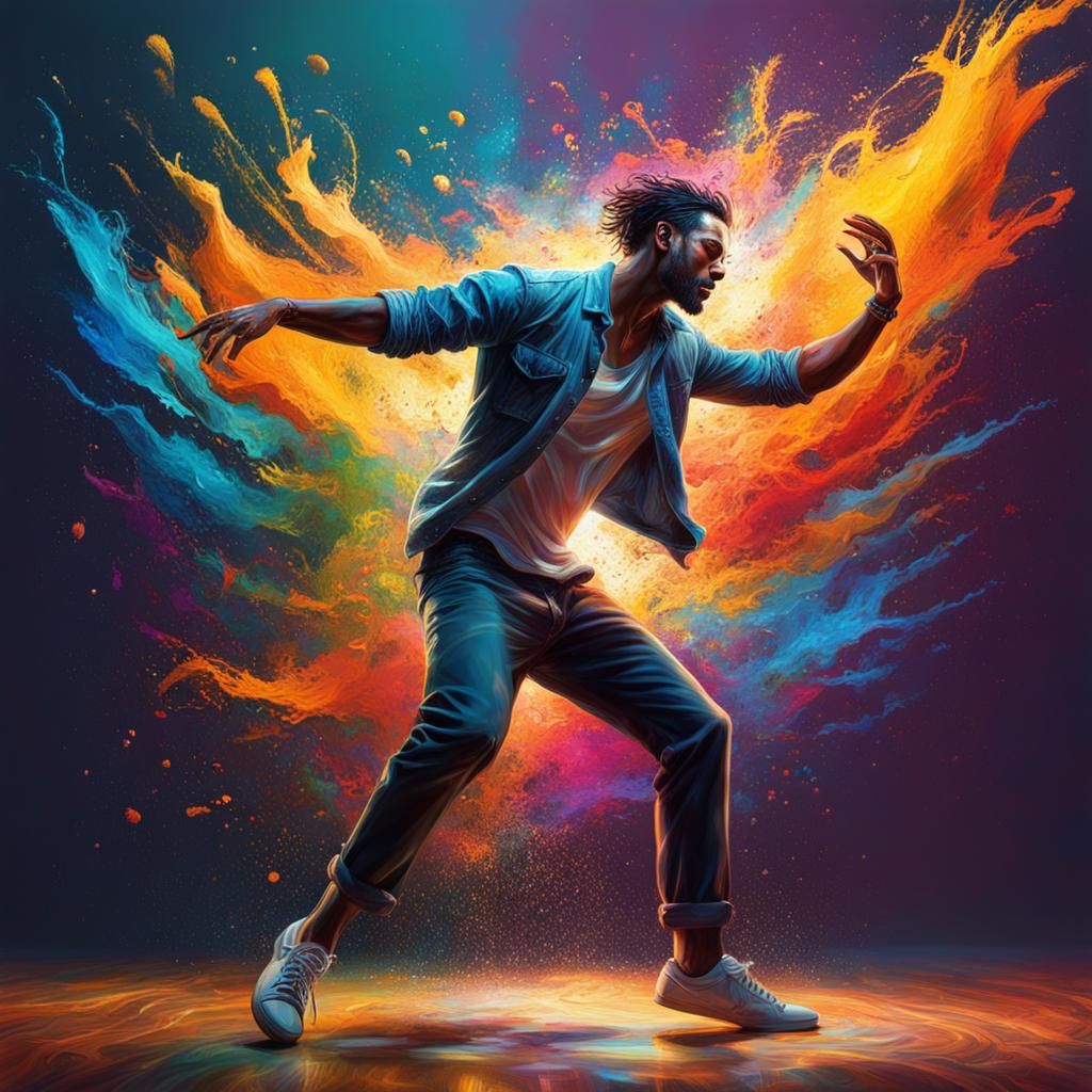 Men Dancing with Dreams: Hyperrealistic Concept Art