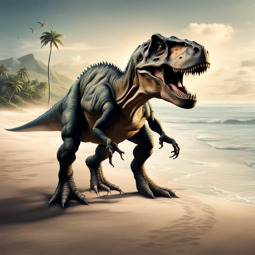 Tyrannosaurus Rex on the Beach
