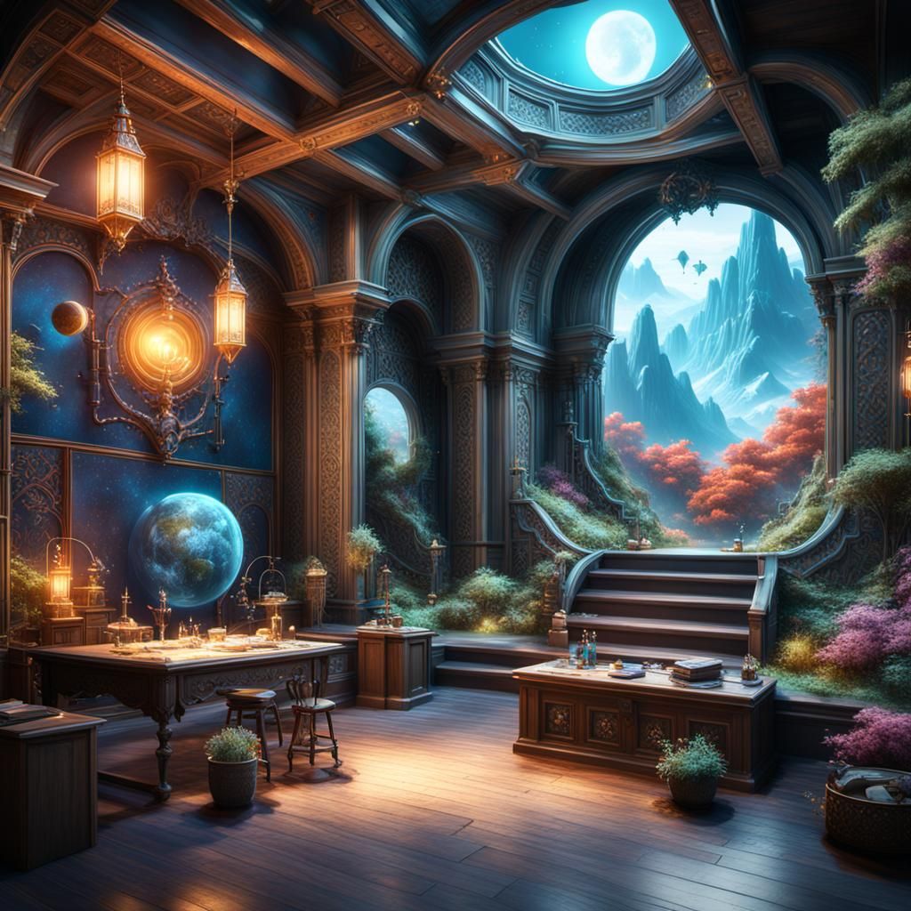 Whimsical Fantasy Classroom Scene in Stunning 8K Resolution