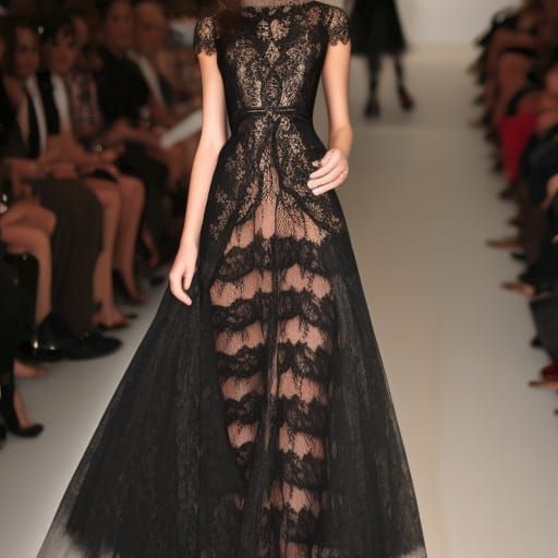 Lace Corset Dress in Haute Couture Style