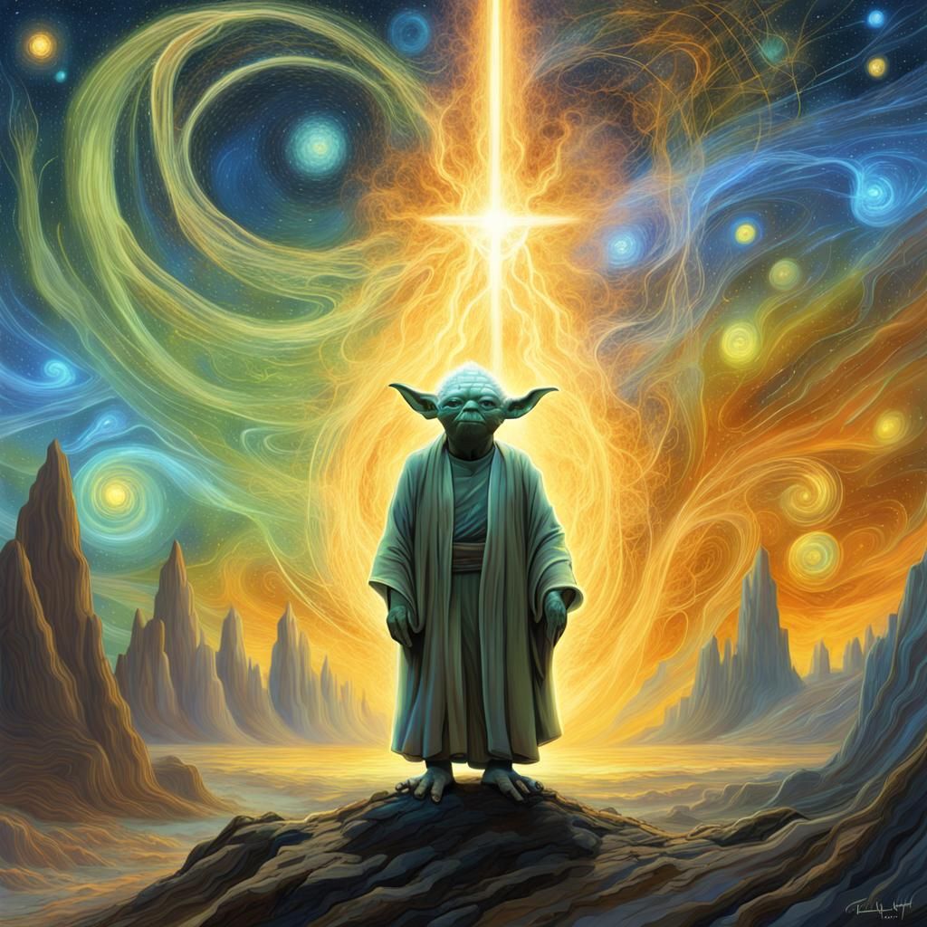 Yoda's Cosmic Aura: A Star Wars Impression