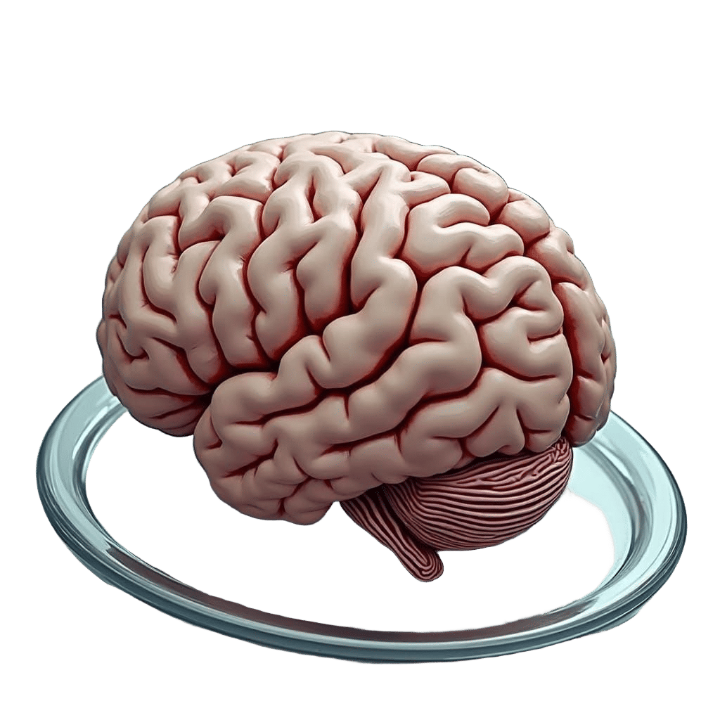 Detailed Anatomical Illustration of a Human Brain