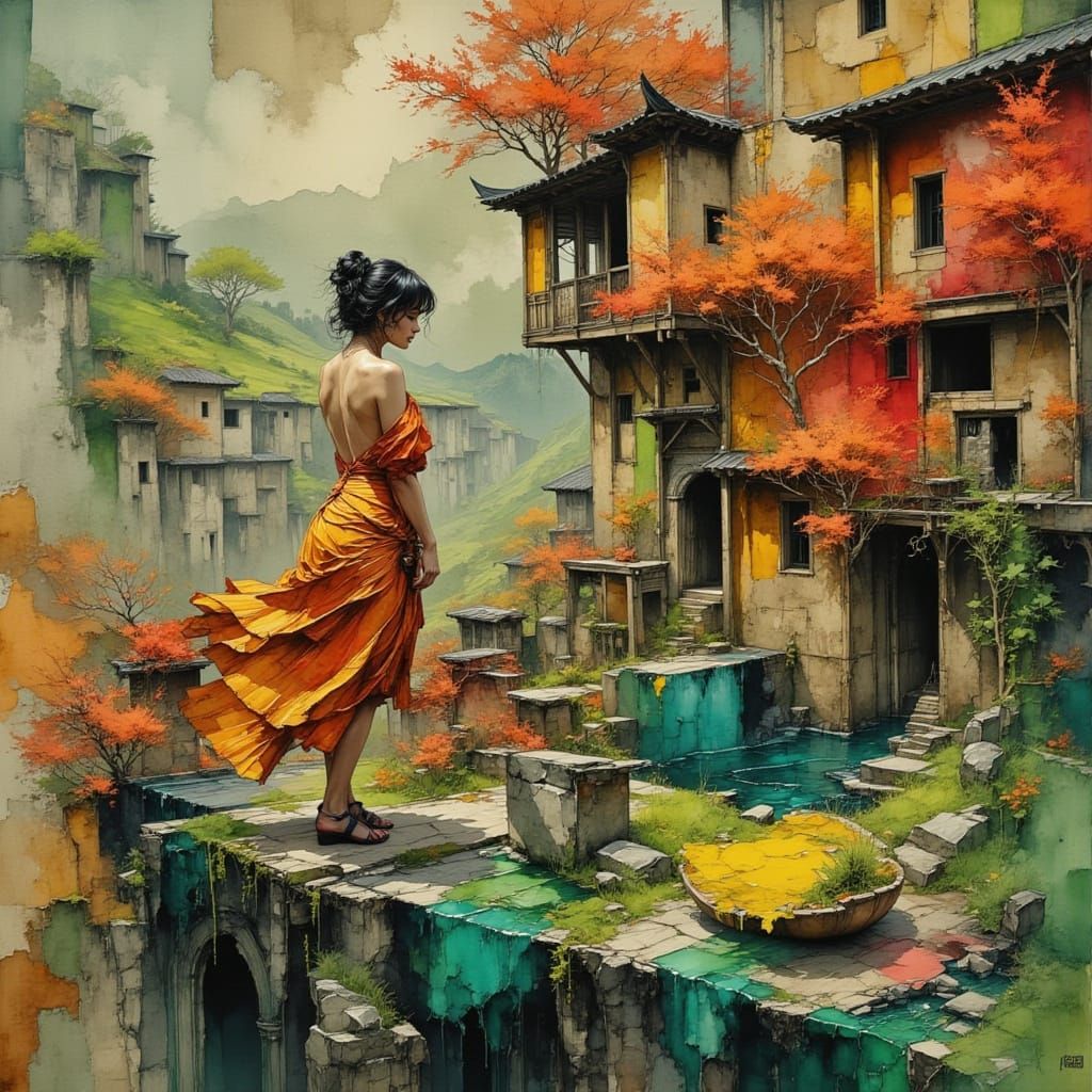 Surreal Entity Entertains Fate in Cosmic Dance