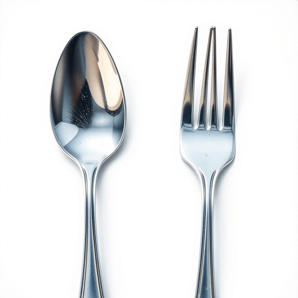 Silverware in Elegant Oil Painting