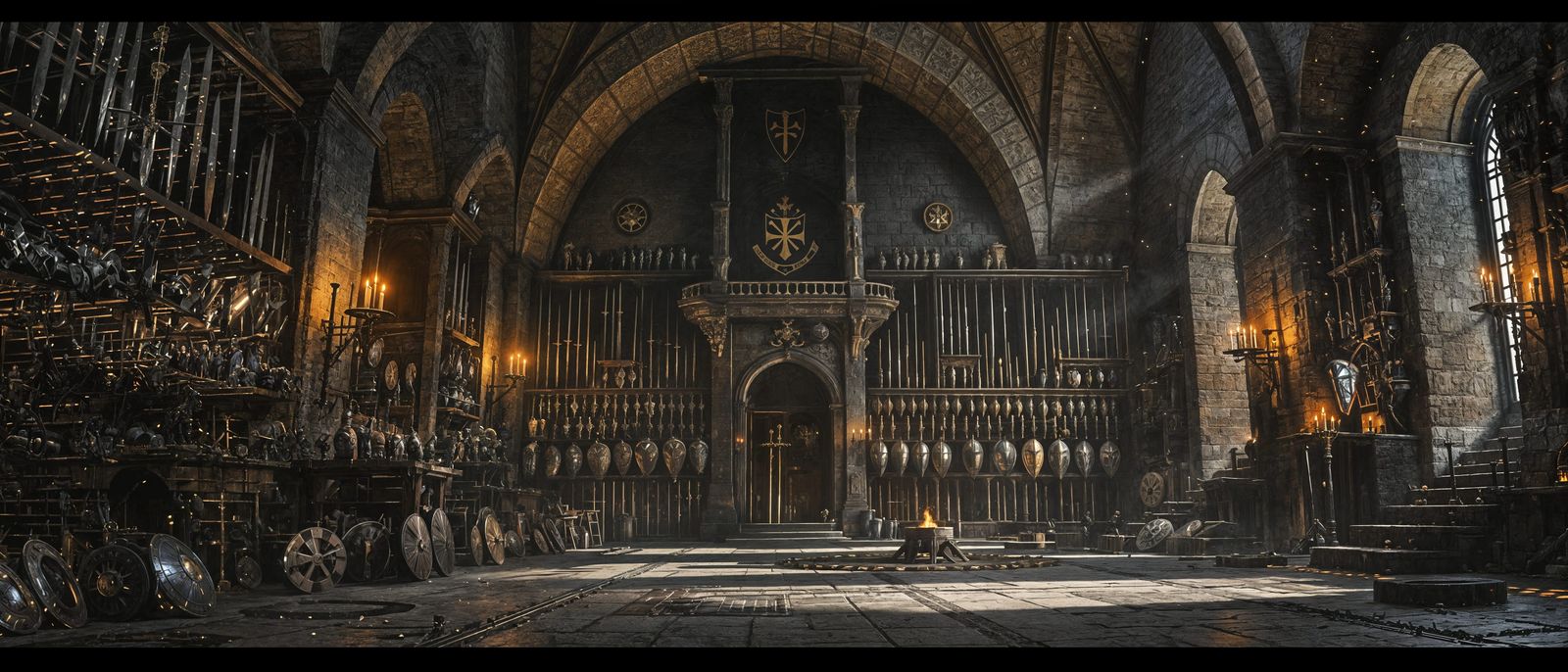 Epic Medieval Castle War Room and Armory
