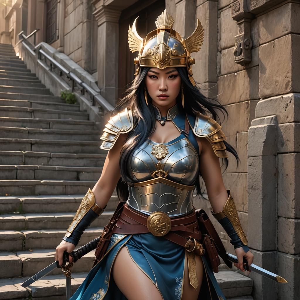 Samurai in Rome: Hyperdetailed Concept Art