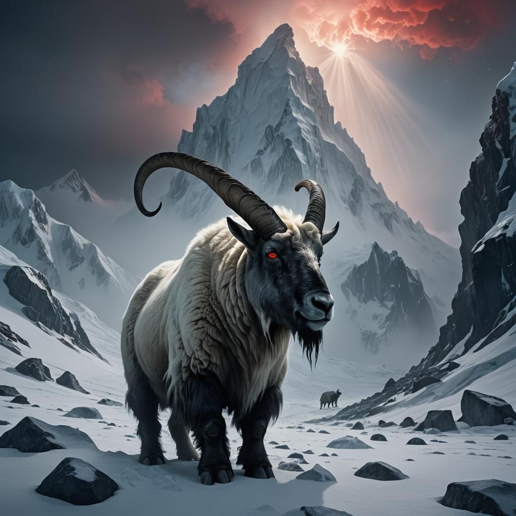 Giant Mountain Goat Invades Antarctica: Dark Fantasy Horror