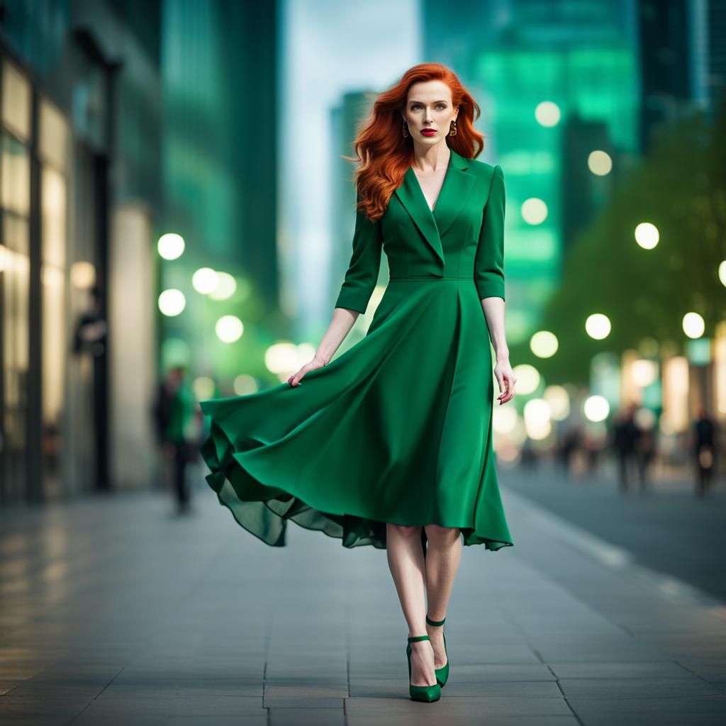 Redhead walking