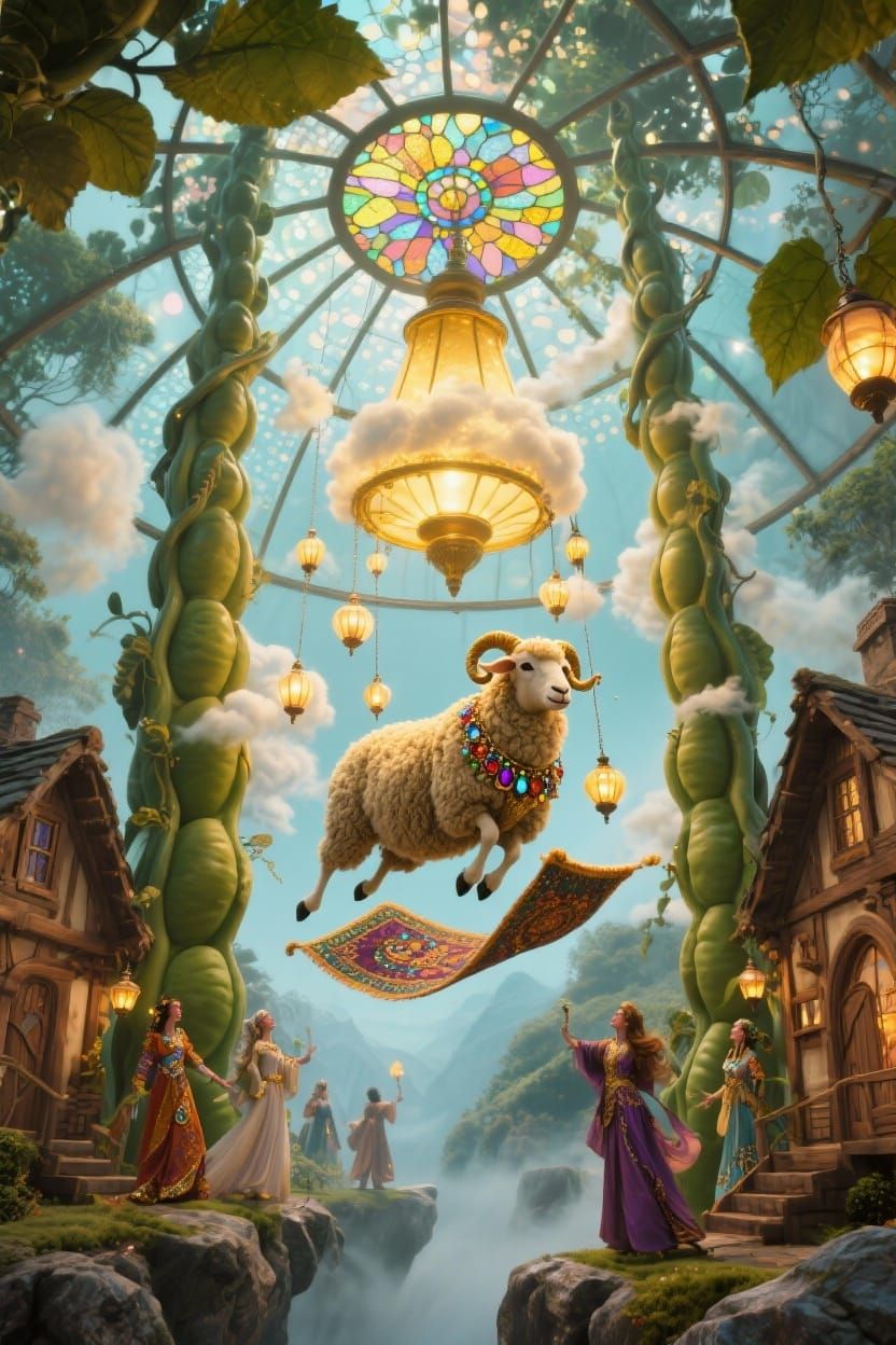 The Golden Sheep of AliBaaBaa in the Domed Village of Manic ...