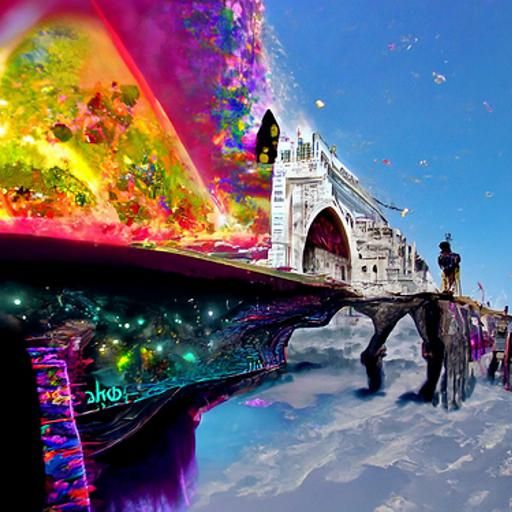 London Bridge in Holographic Cosmic Illustration