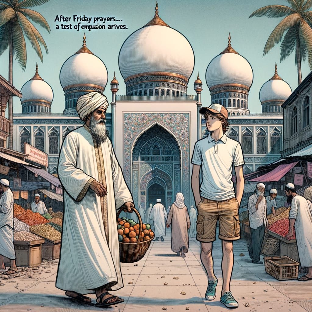 Surreal Mosque with Thai-Middle Eastern Fusion Architecture