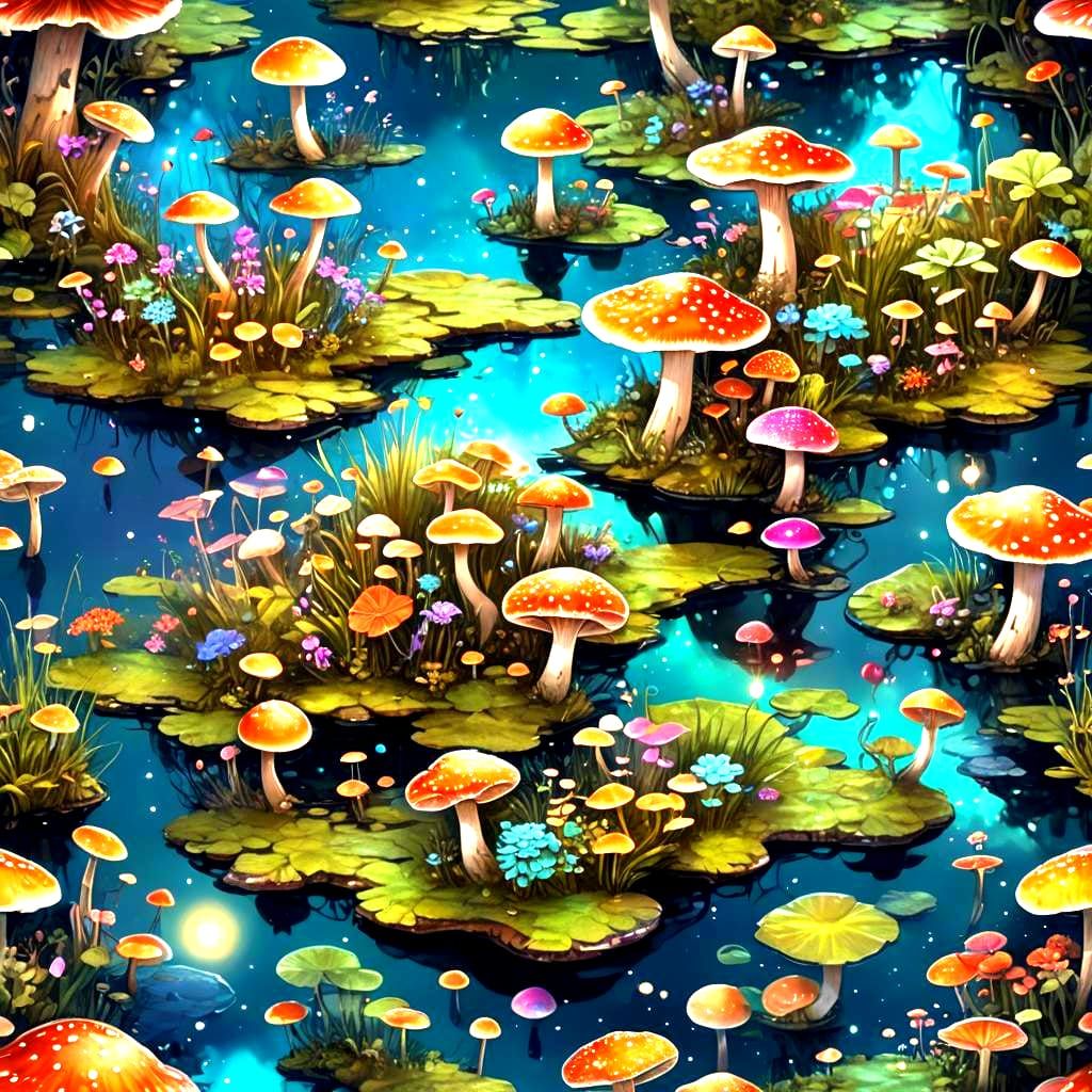 Lake Reflecting the Universe: Detailed Matte Painting