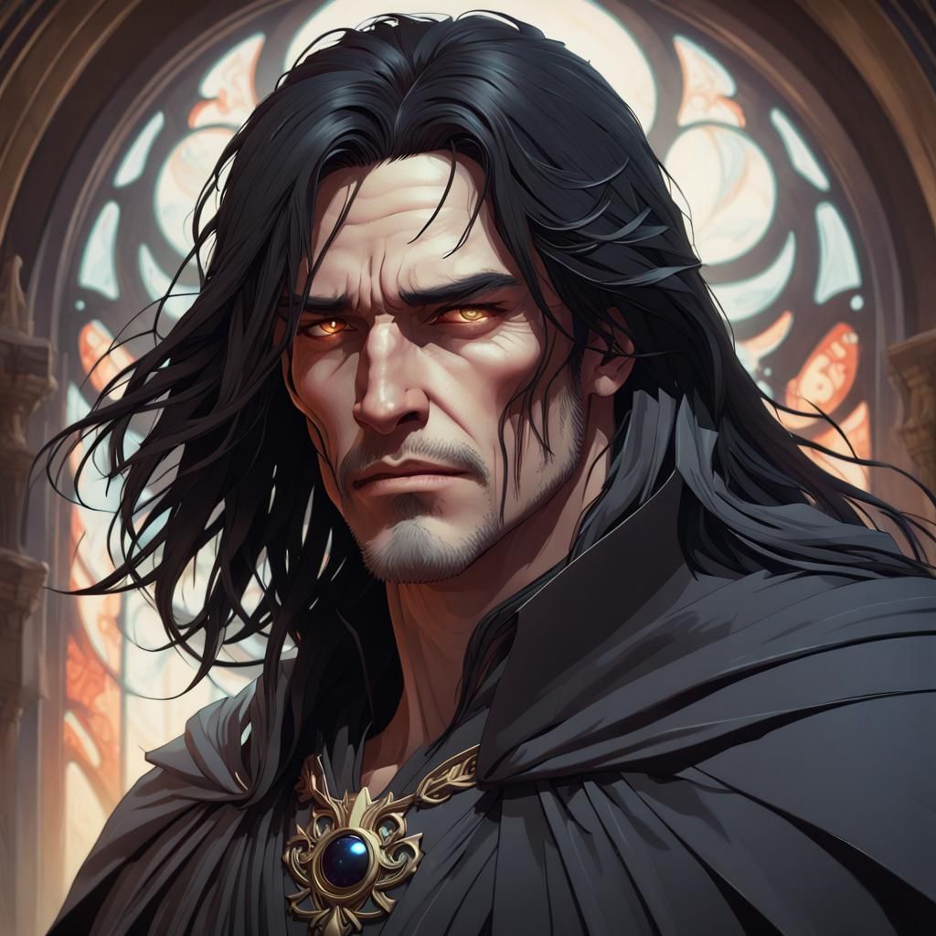 Compassionate God of Death Portrait in Hyperdetailed Style