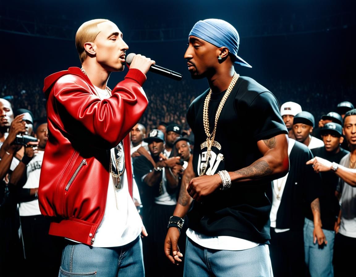 Epic Rap Battle: Tupac vs. Eminem in 8K