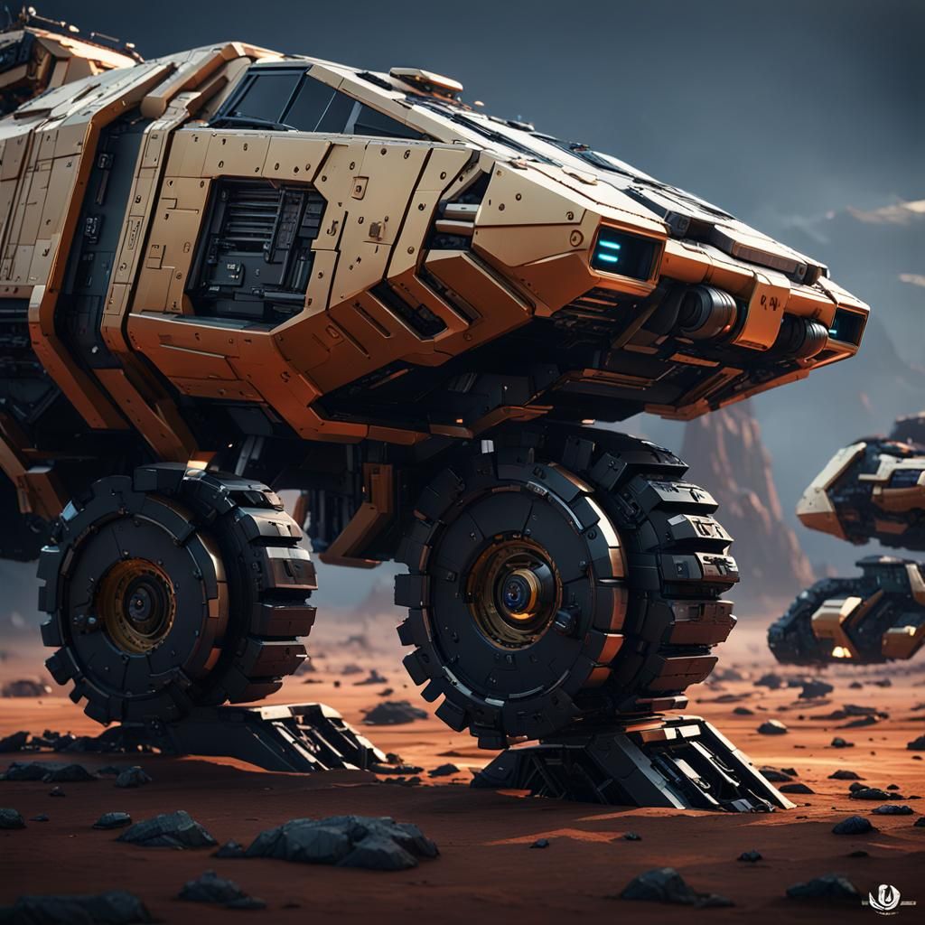 Futuristic UNSC Mongoose in Sci-Fi Style