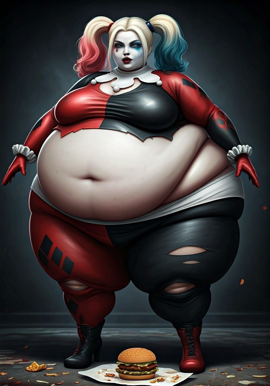 Obese Harley Quinn's Costume Malfunction: A Dramatic Film St...