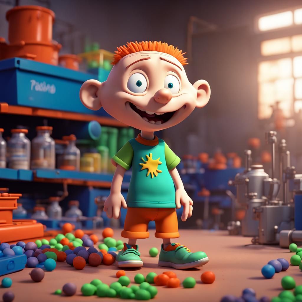 Tommy Pickles at the Factory: 3D Digital Art