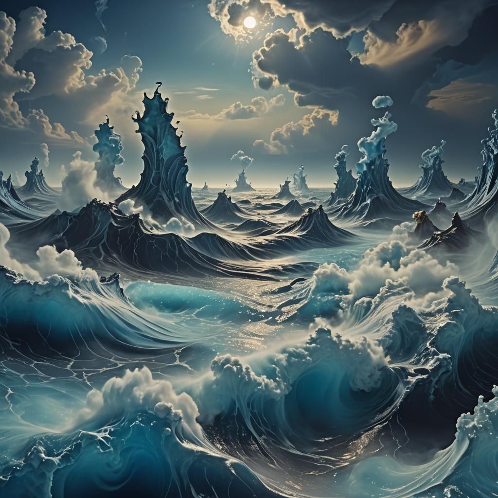 Surreal Void Ocean Journey in Dreamlike Style