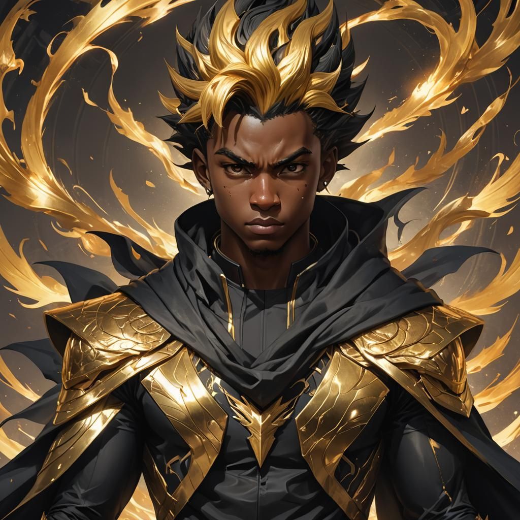 Teenage Super Saiyan in Phoenix Suit: Artstation Portrait