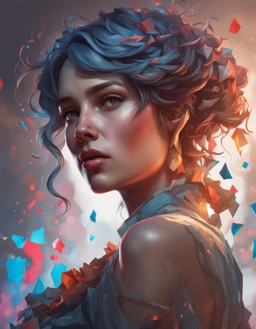 Sinister Portrait in Hyperdetailed Art Nouveau Style