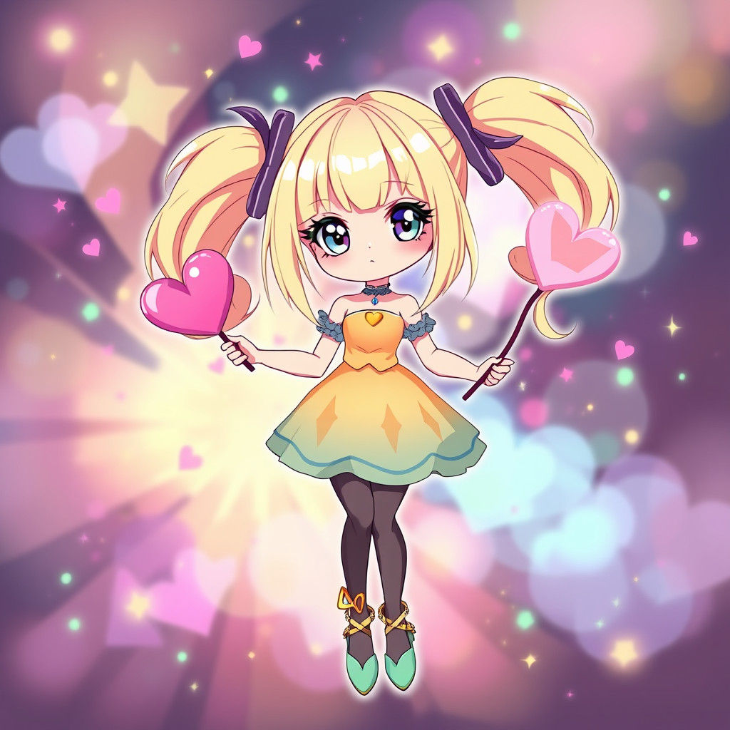 Heartpunk Magical Girl with Sci-Fi Dress