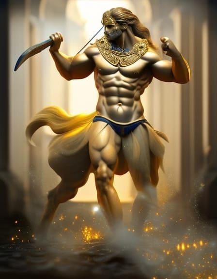 Golden Armored Centaur of Greek Mythology