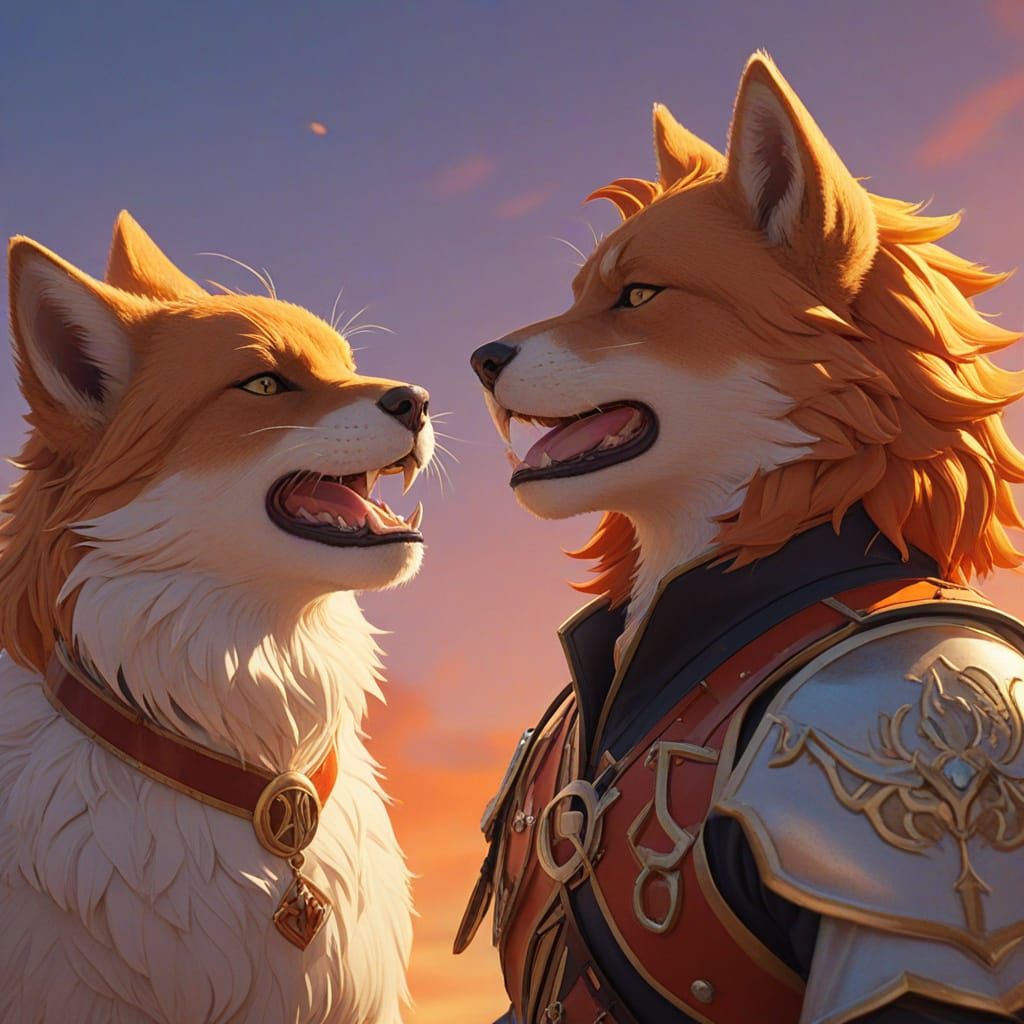 Vibrant Anime Kings Howl to the Burning Sky