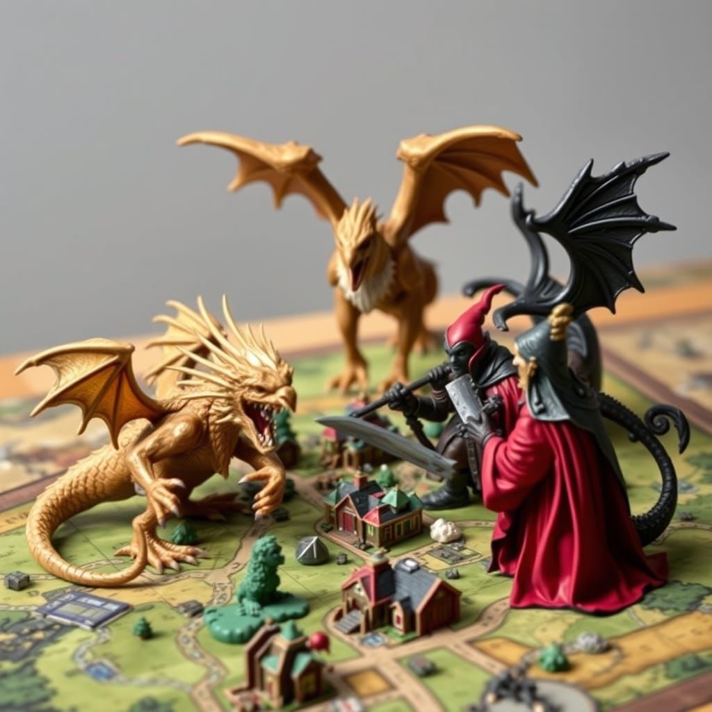 Fantasy D&D Party Plays Dungeons and Dragons