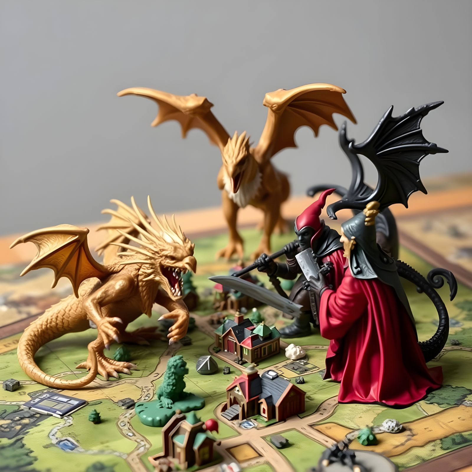 Dungeons and Dragons Game with Mythical Creatures