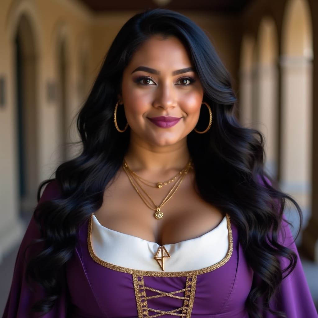 Confident Professor in Elizabethan Dress, Professional Photo...