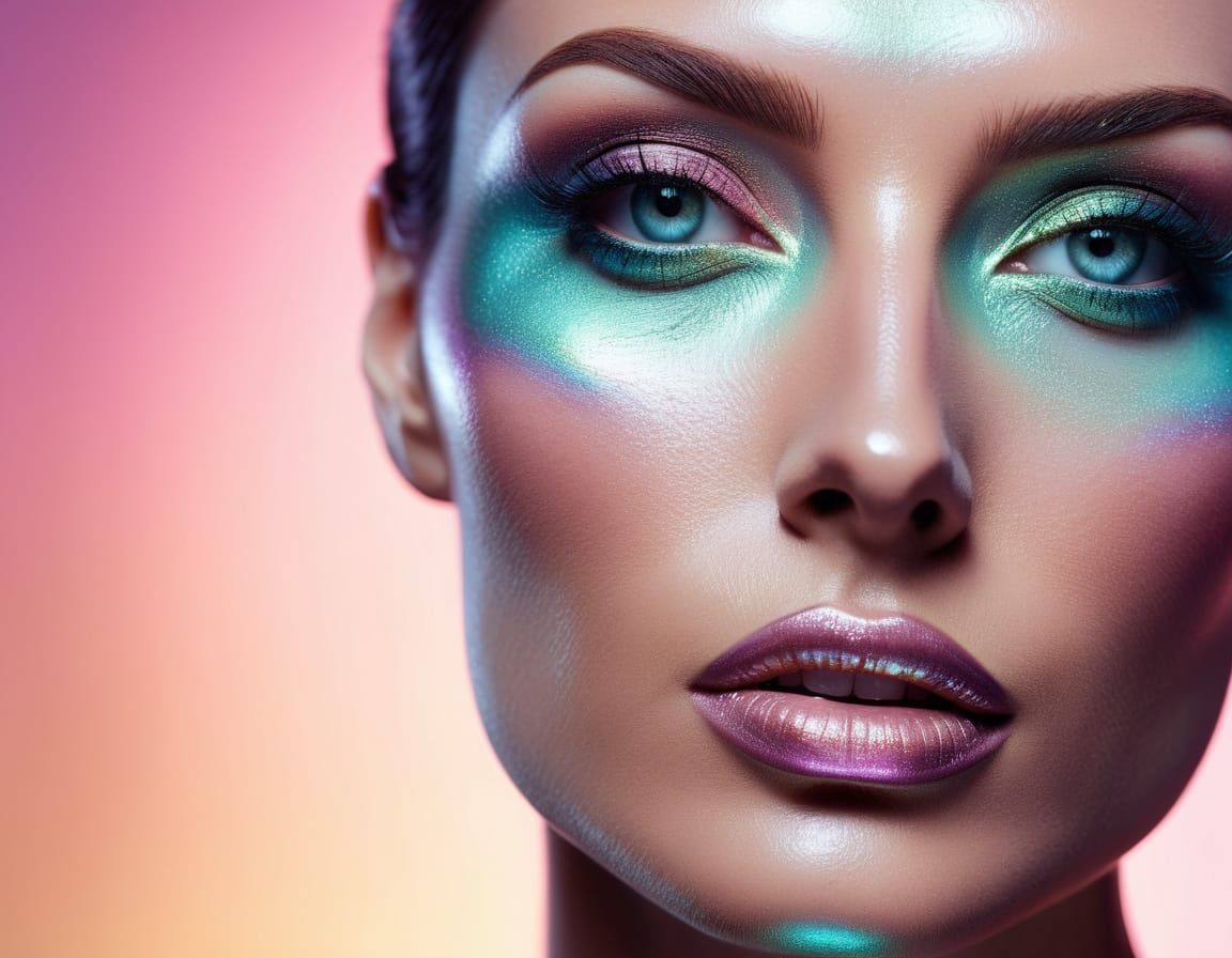 Tourmaline Woman: Hyper-realistic Digital Portrait