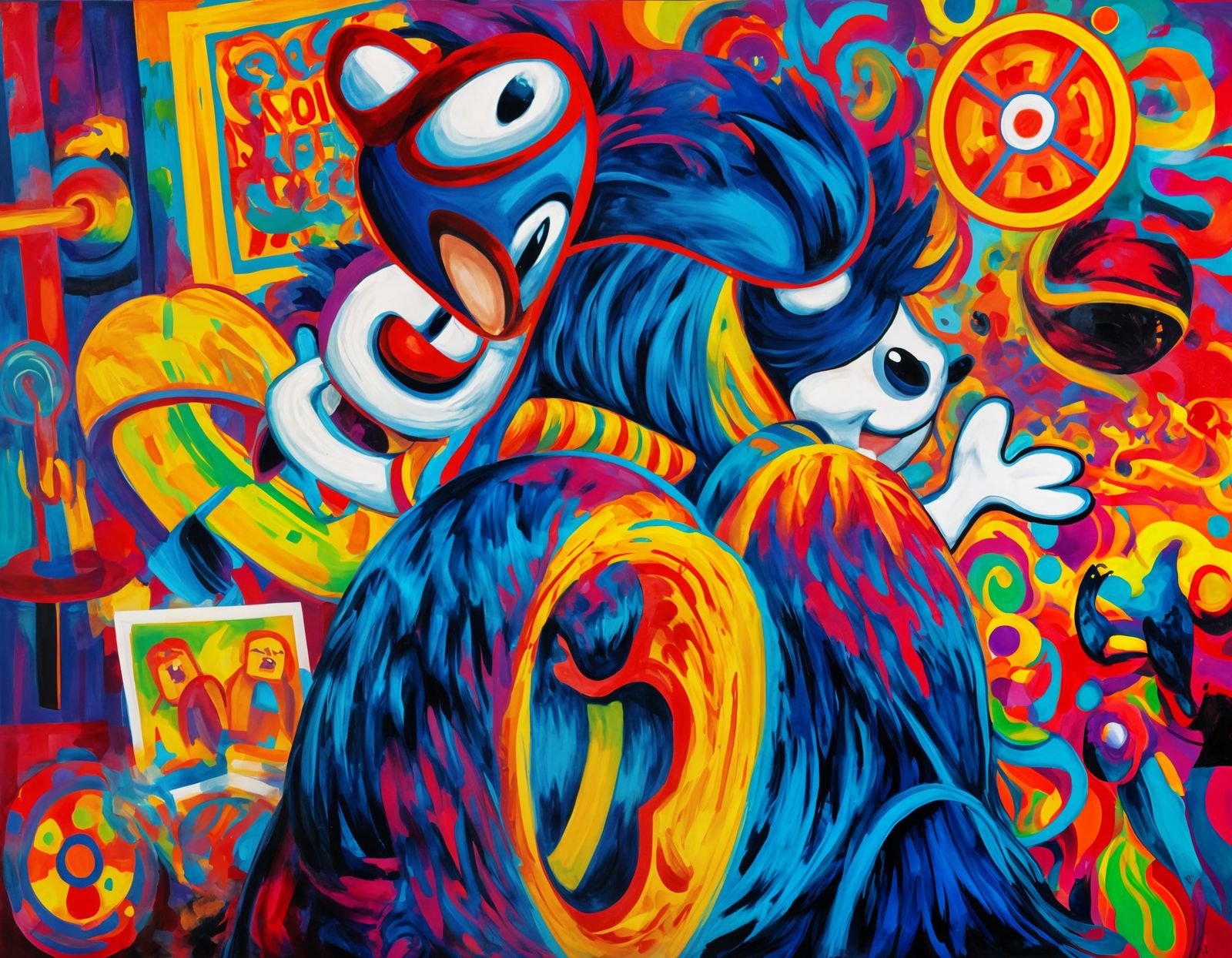 Sonic as Expressionist Pop Art Movie Poster