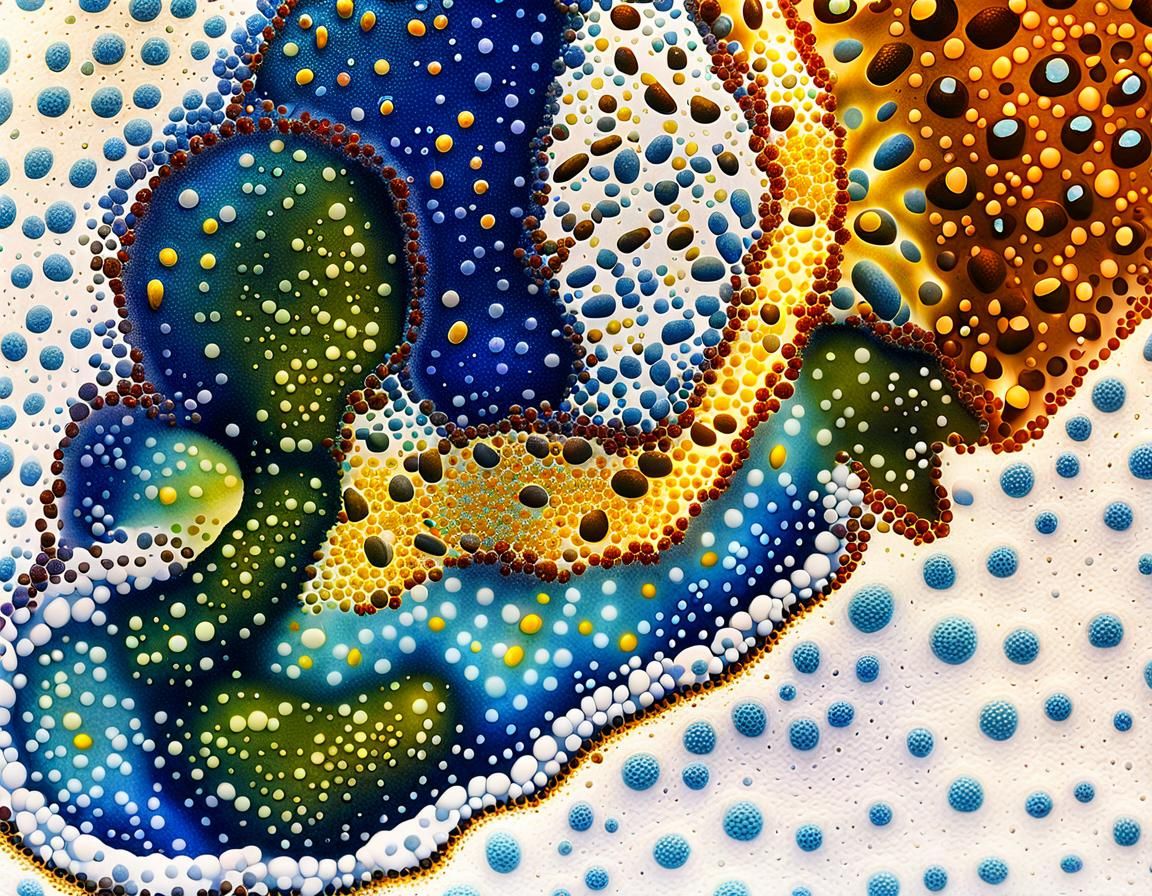 Macro-Pointillist View of Microscopic Organic Structures