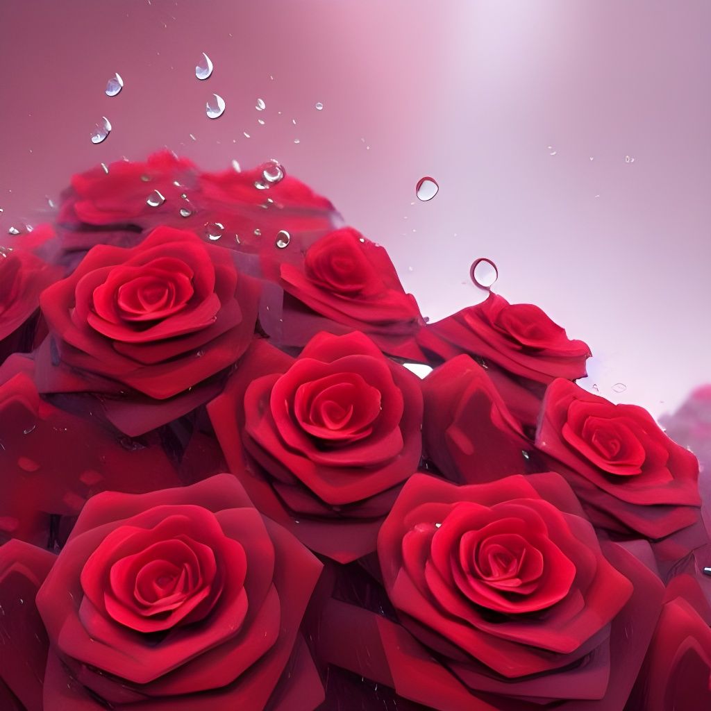 Raindrops on Roses: Digital Illustration