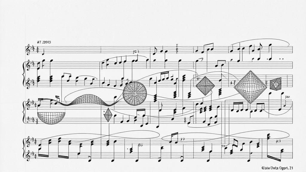 Avant-Garde Graphic Score with Occult Symbols
