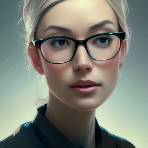 Charming Teacher Portrait in Hyperrealistic Style