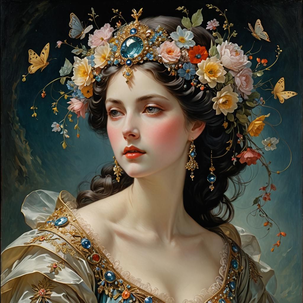 Ethereal Portrait of an Elegant Woman