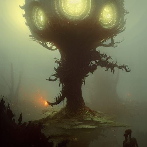 The Unholy Mushroom: Dark Fantasy Concept Art