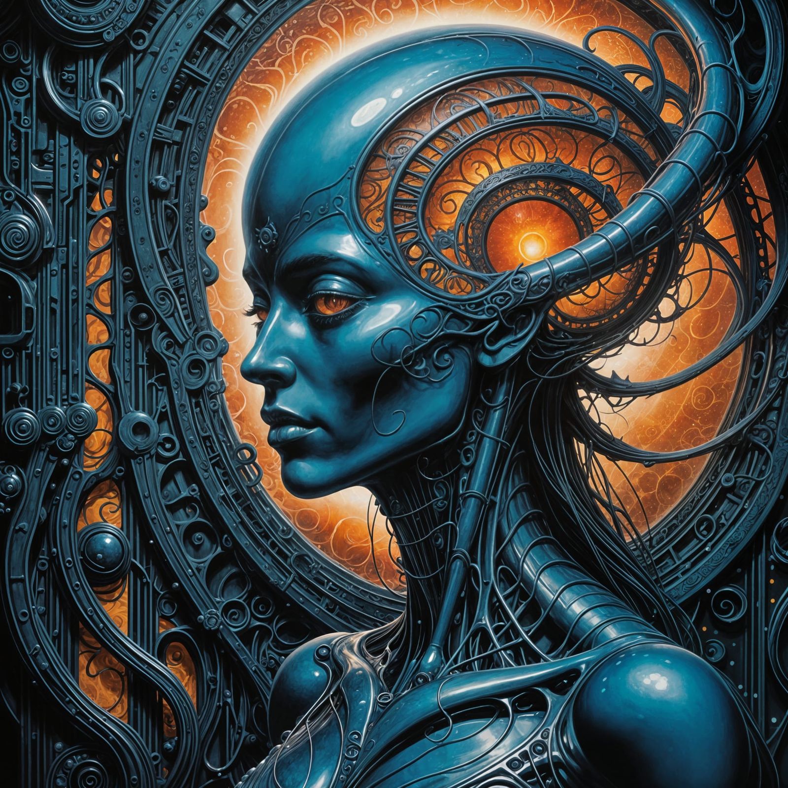 Celestial Duality in Iridescent Harmony