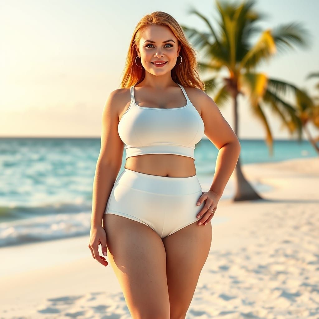 Curvy Woman Portrait with Hourglass Figure