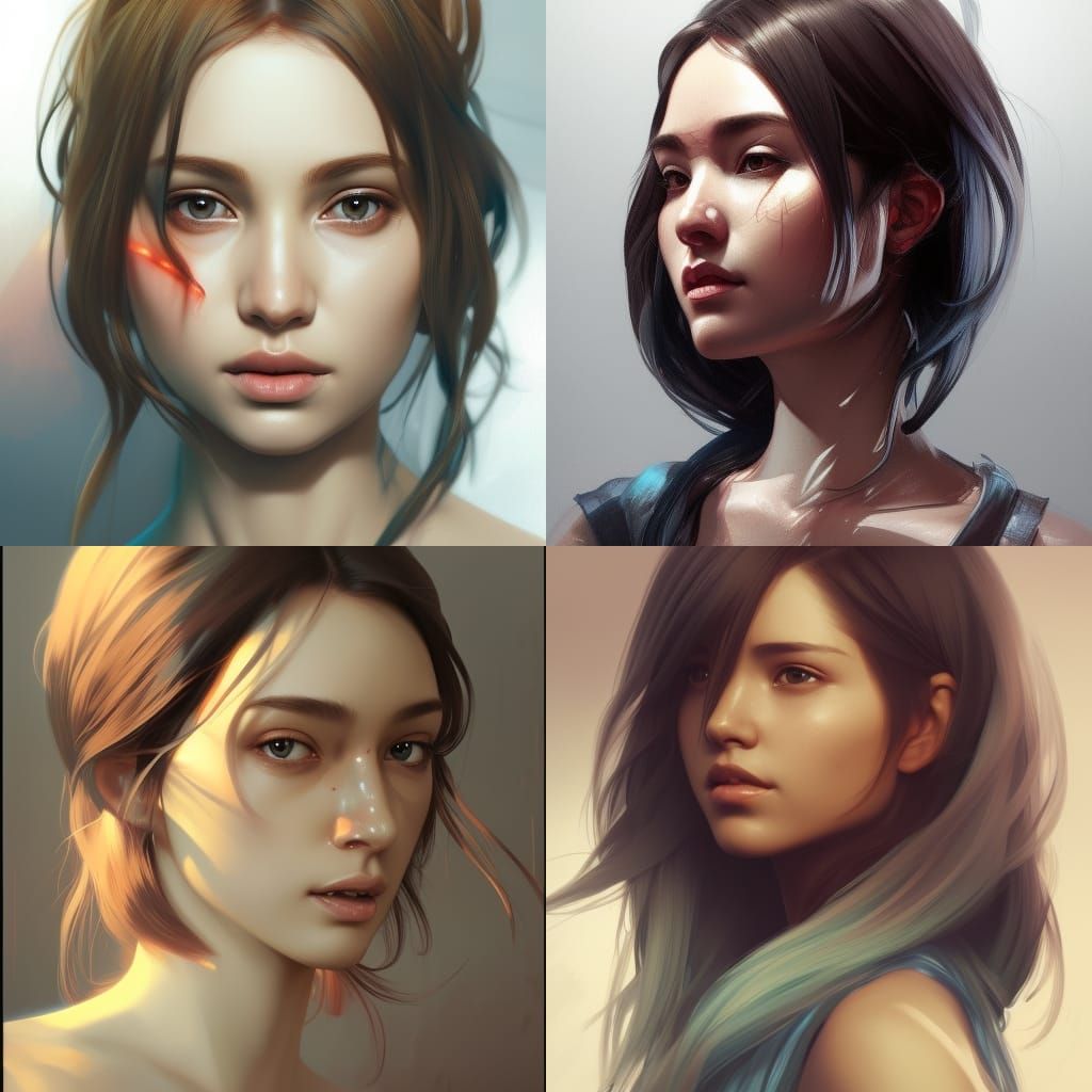 Hyperdetailed Portrait of Sachi in Dynamic Lighting