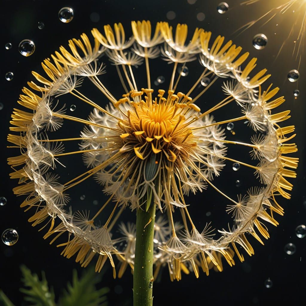 Delicate Dandelion in Warm Golden Light