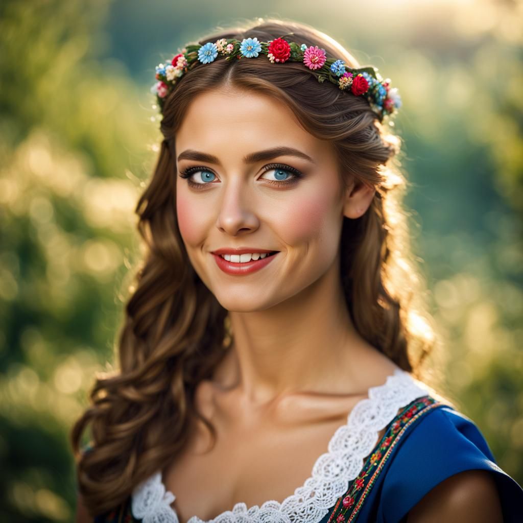 With a coquettish smile, she exudes a magnetic charm, captivating those around her with her spirited and flirtatious nat...