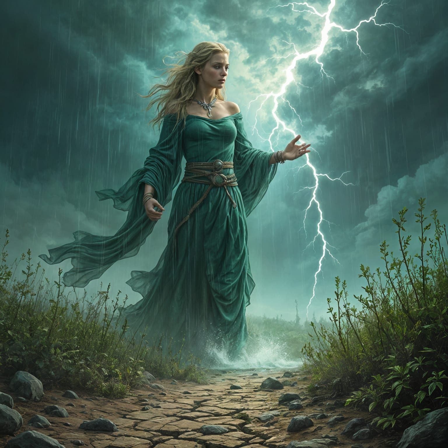 Goddess Danu Unleashes a Torrential Downpour